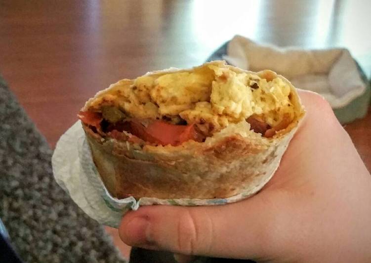 Simple Way to Prepare Super Quick Homemade Damn good Breakfast Burrito