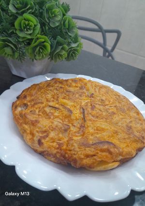صورة لوصفة فريت اومليت بالتونه