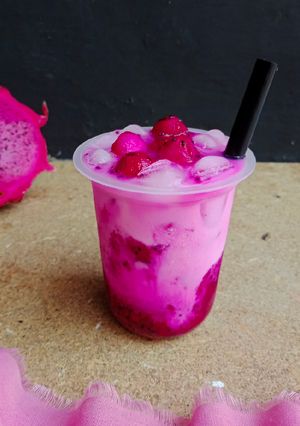 Foto resep Es Susu Buah Naga
