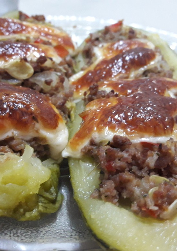 Una foto de Zucchinis rellenos