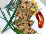 Spicy sprout moong parantha