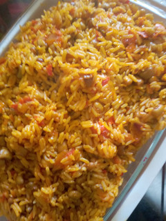 Palm oil rice and beans ainihin hoton girkin