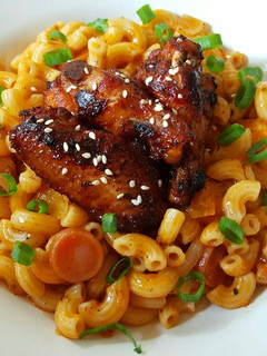 Foto resep Macaroni Bolognese w/ Spicy Wings Bulbul