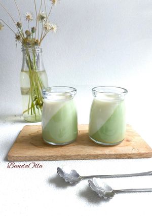 Foto resep Puding milky matcha