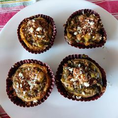 A picture of Backed Spinach cheese corn muffins.