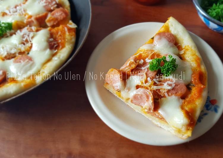 Pizza Tanpa Ulen/Knead (Teflon dan Oven)
