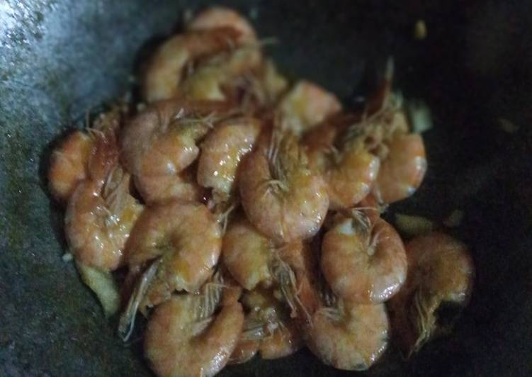 Resep Udang goreng bawang putih Anti Gagal