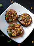Eggplant disc mini pan pizza