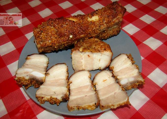 Грудинка свиная в духовке – пошаговый рецепт приготовления с фото
