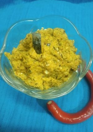 A picture of Pumpkin peel chutney.