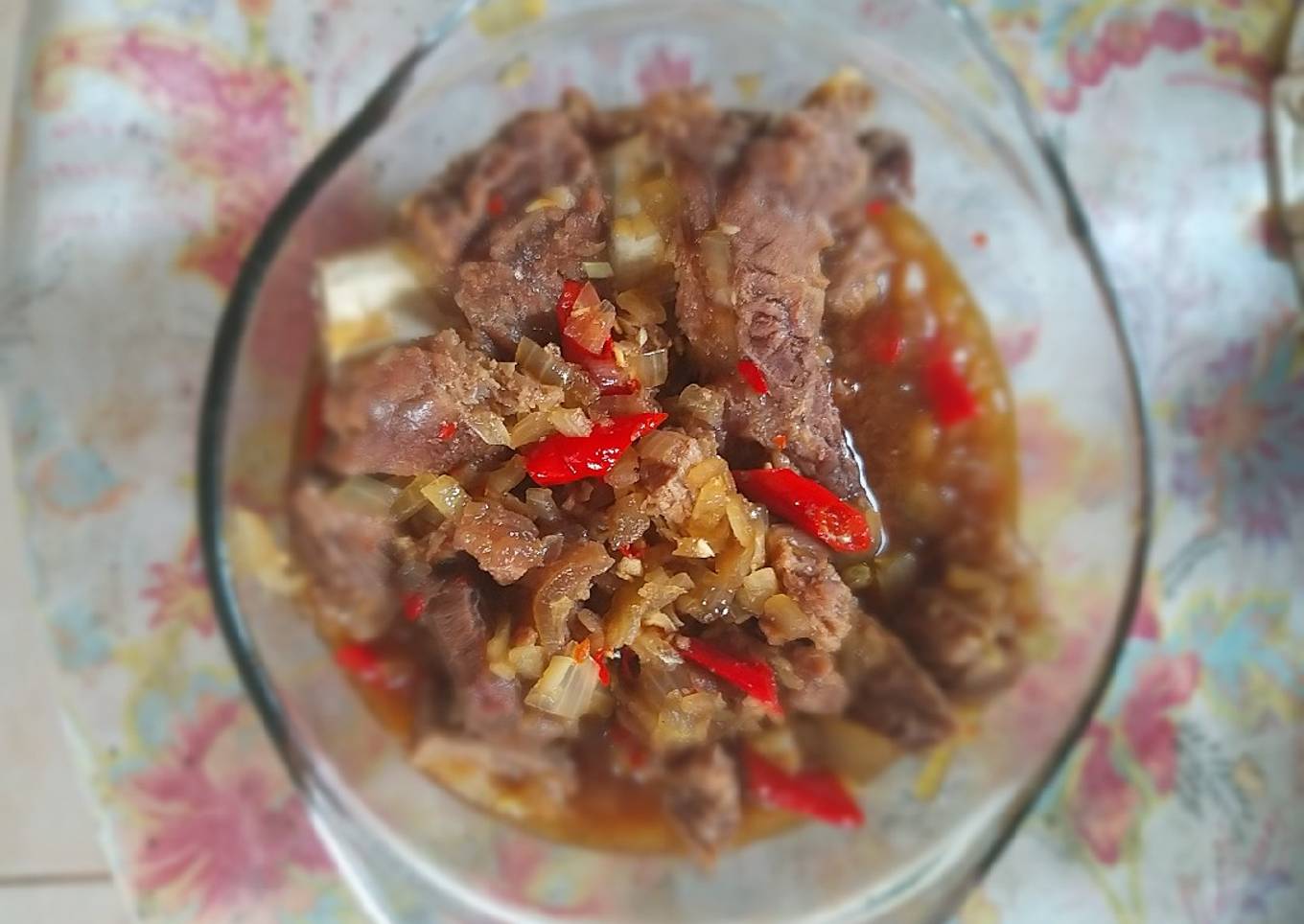 Tumis daging sapi saos tiram