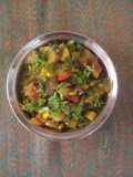 વાલોળ,બટેટા,ટમેટા અને રીંગણા નું શાક