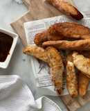 Dedos de pollo sin gluten con harina de arroz integral