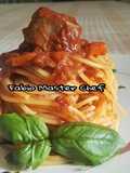 Spaghetti con Muscolo di Vitello al Sugo nel Tegame di Terracotta