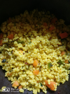 A picture of Foxtail millet veg upma.