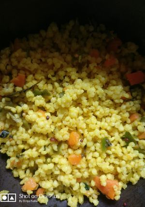 A picture of Foxtail millet veg upma.