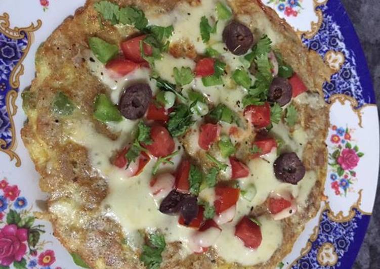 Pizza omelet paratha