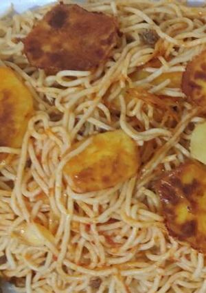 عکسی از دستور ماکارونی با گوشت چرخ کرده