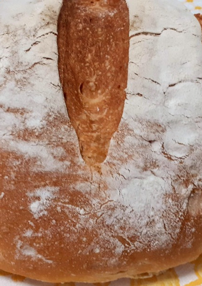Una foto de Hogaza de pan sin amasado