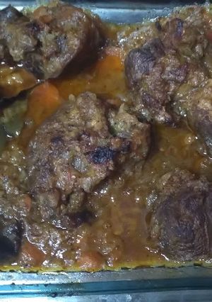 صورة لوصفة احلى واسهل صينية لحمة بالبصل 😋رهيبه