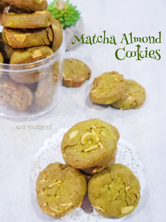 Foto resep Matcha Almond Cookies