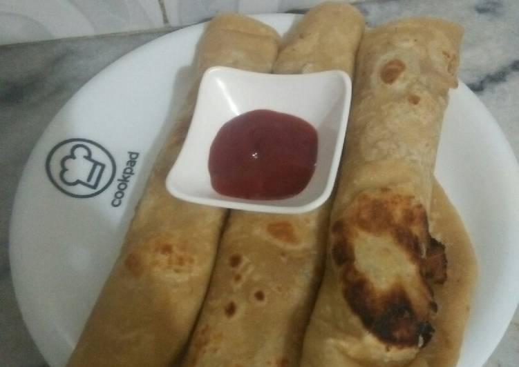 Simple Way to Prepare Any-night-of-the-week Chicken roll paratha