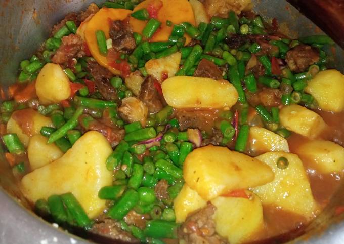 Beef french beans stew