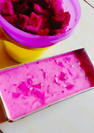 Foto resep Puding buah naga