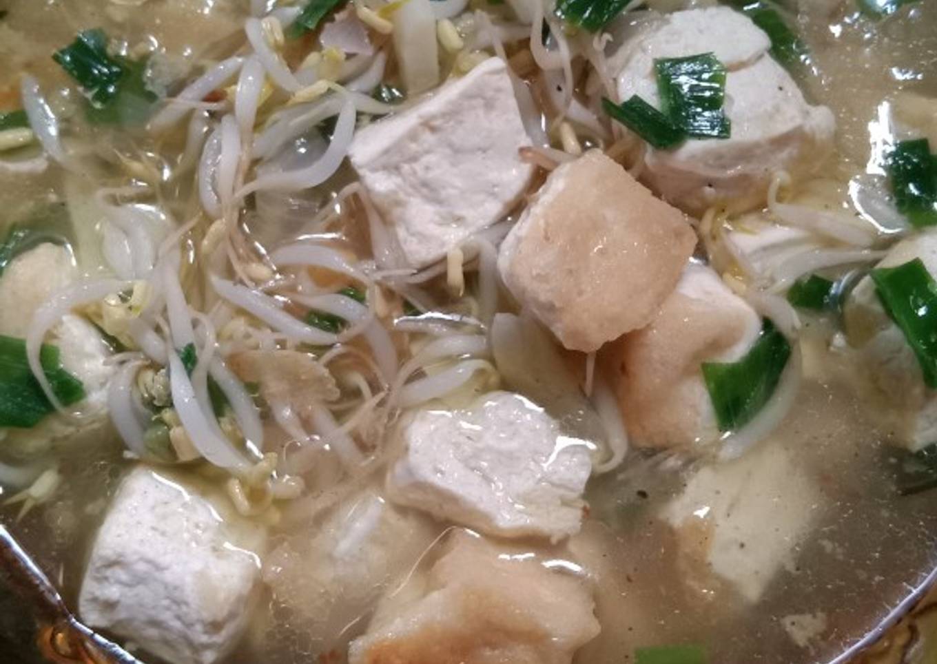 Tahu tauge kuah seger