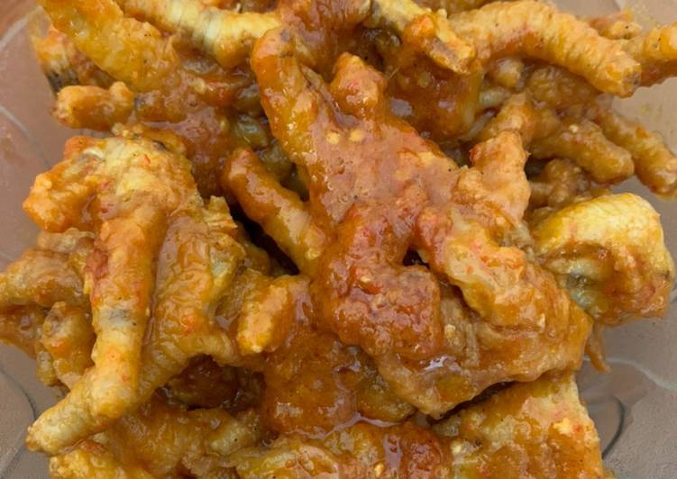 Resep: Ceker empuk pedas bumbu meresap yang Gurih