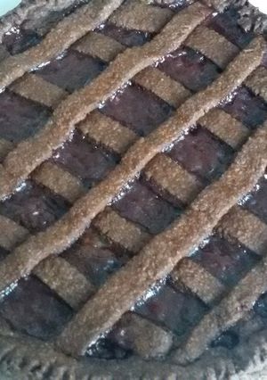Foto di Crostata al cioccolato e lamponi