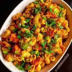 A picture of Desi Paneer Tikka Mac ‘and’ Cheese.