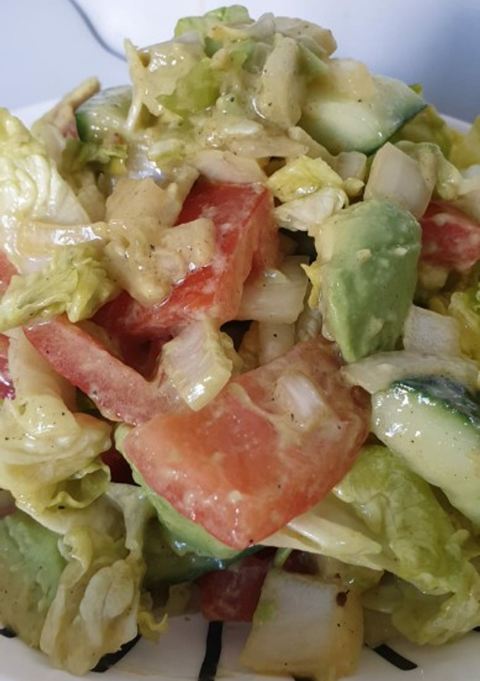 Una foto de Ensalada mediterránea con vinagre de manzana