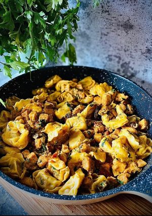 Zdjęcie przepisu Tortellini z kurczakiem.