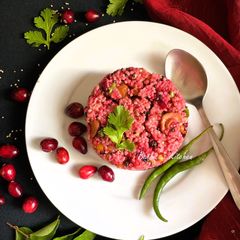 A picture of Foxtail Millet Cranberry Rice - South Indian Style.