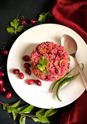 A picture of Foxtail Millet Cranberry Rice - South Indian Style.
