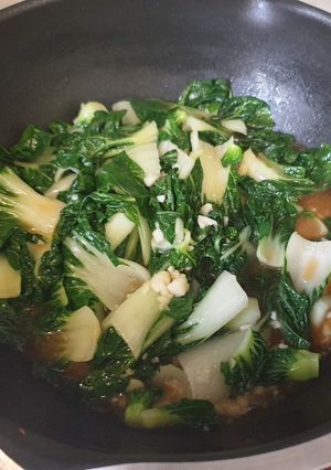 A picture of Stir fry NaiBai with garlic.
