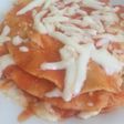 Entomatadas ó enjitomatadas con queso mozzarella