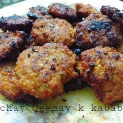 Kachay qeemay k kababs A picture of Kachay qeemay k kababs.