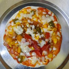 A picture of Healthy homemade Pizza.