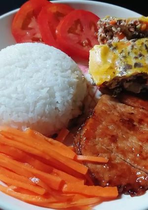 Hình của món Cơm tấm mùa covy.