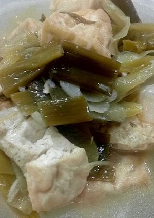 Foto resep Tahu masak suan na(mirip daun bawang)