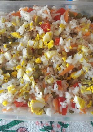 Una foto de Arroz primavera