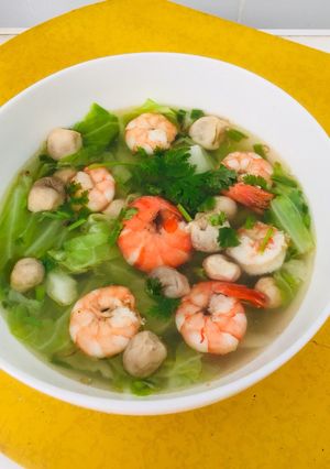 Hình của món Canh bắp cải sú nấu tôm🦐🦐.