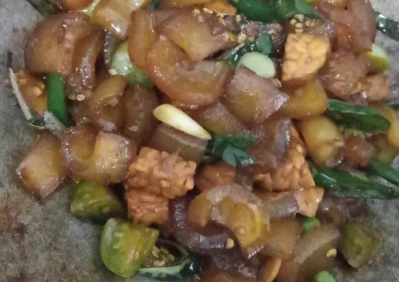 Tumis Kecap Kikil Tempe