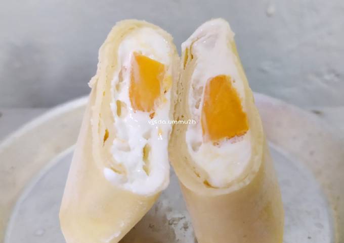 Resep Pancake Mangga Homemade 🥭 Pakai Kulit&amp;WhippedCream Homemade💕, Sempurna