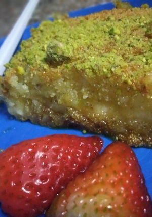 صورة لوصفة بسبوسه بالقشطه