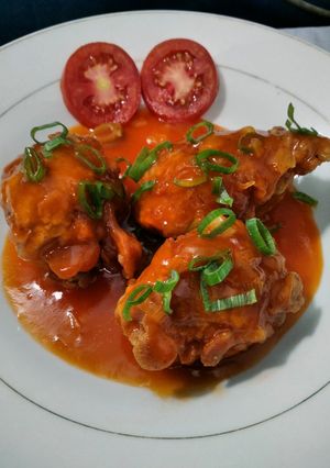 Foto resep Ayam goreng crispy asam manis pedas no MSG