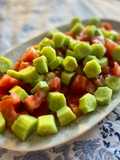 Alficoz con tomate trinchado ¡no puede ser más cena de verano!