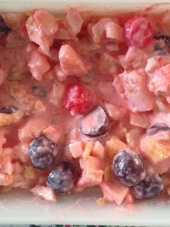 Una foto de Ensalada navideña multicolor